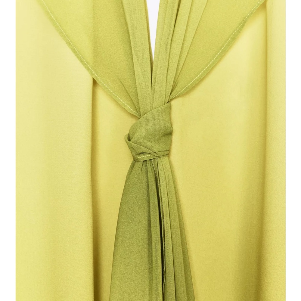 Elegant Lime Halter Maxi Dress - Picture 4 of 6